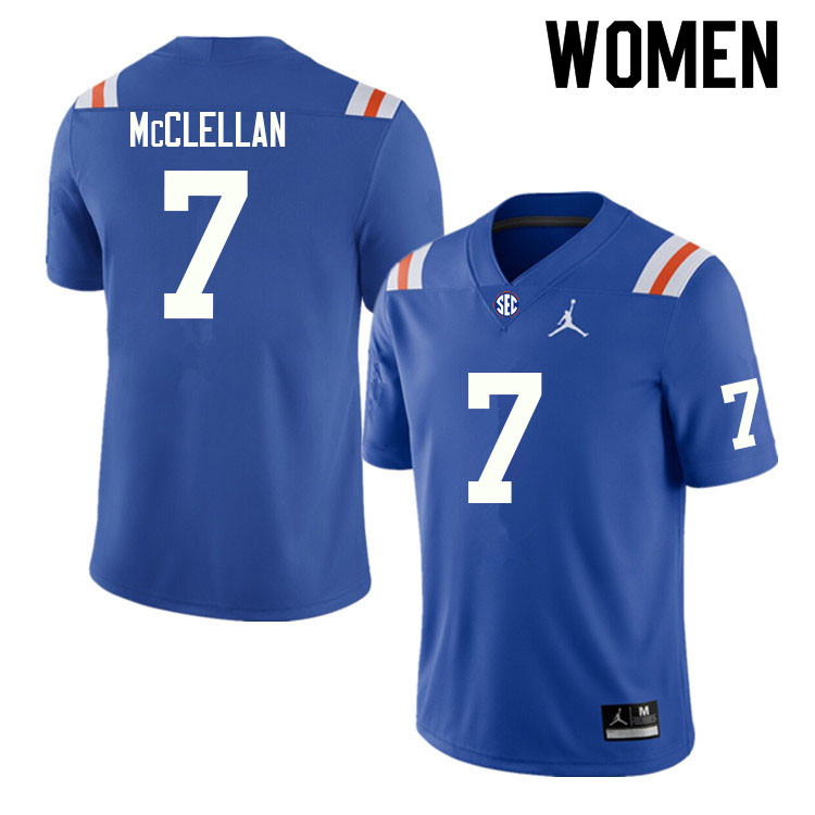 Women #7 Chris McClellan Florida Gators College Football Jerseys Sale-Throwback - Click Image to Close